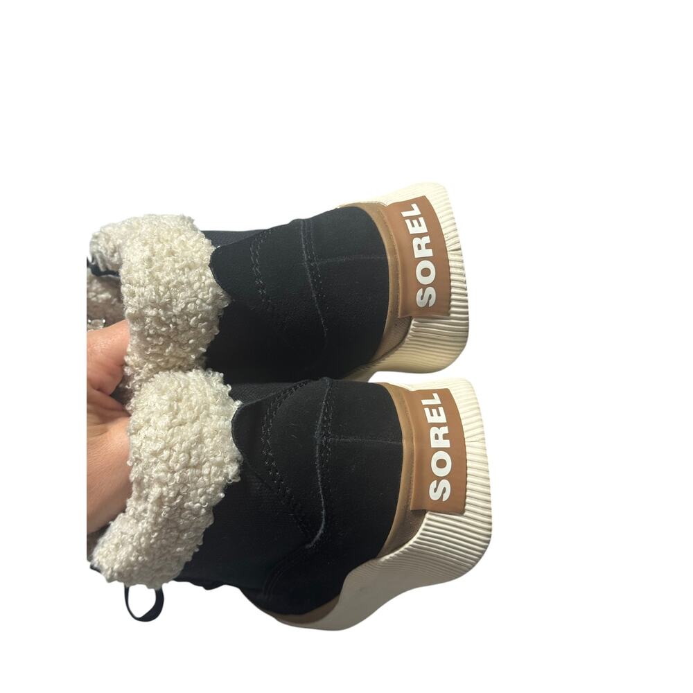 Sorel Out 'N About IV Mid Sneakers Womens 8.5 Black/Sea Salt Waterproof Mid Top - Picture 10 of 15